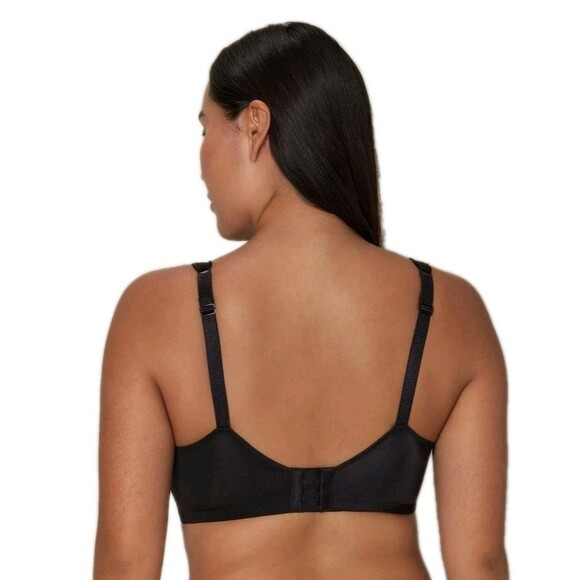 Playtex 44DD Love My Curves Balconette Underwire Bra 4823 Molded Cups Black $46 - Picture 5 of 15